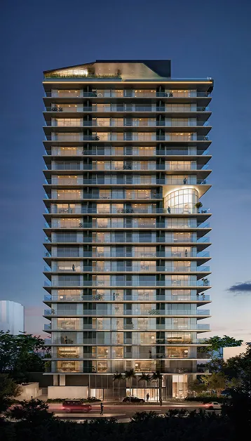 Apartamento Artse Meireles em Fortaleza - Fachada Noturna